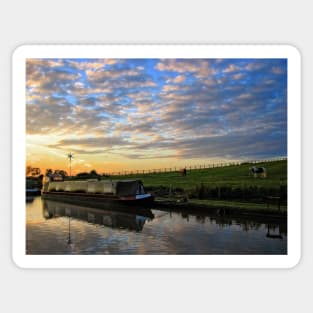 Narrowboat on the Oxford Canal Sticker